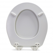 Bemis 39SLOW (White) Mayfair series Vineyard Sculptured Wood Round Toilet Seat, Slow-Close Bemis